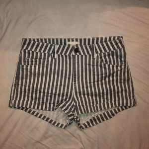 H&M stripped shorts